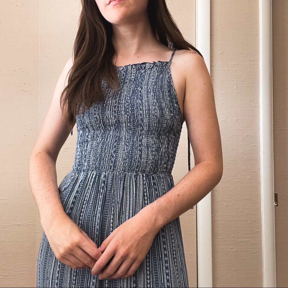 Wild Fable strappy smocked top tiered maxi dress